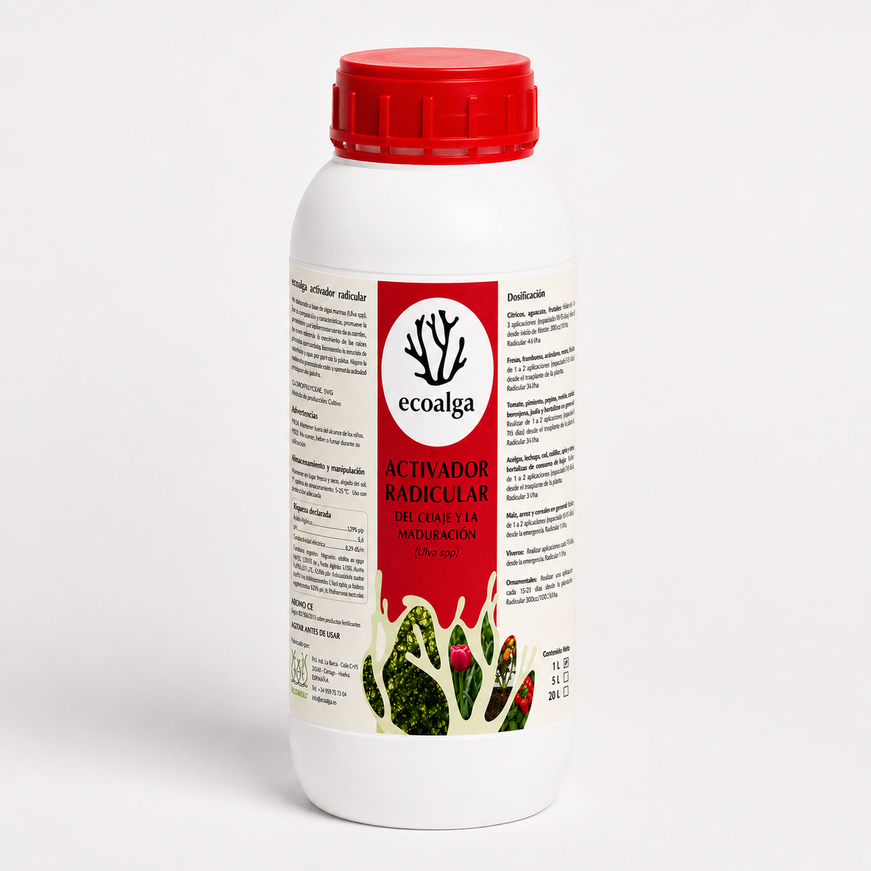 Ecoalga Activador Radicular 1L detalle de etiqueta formato-1l