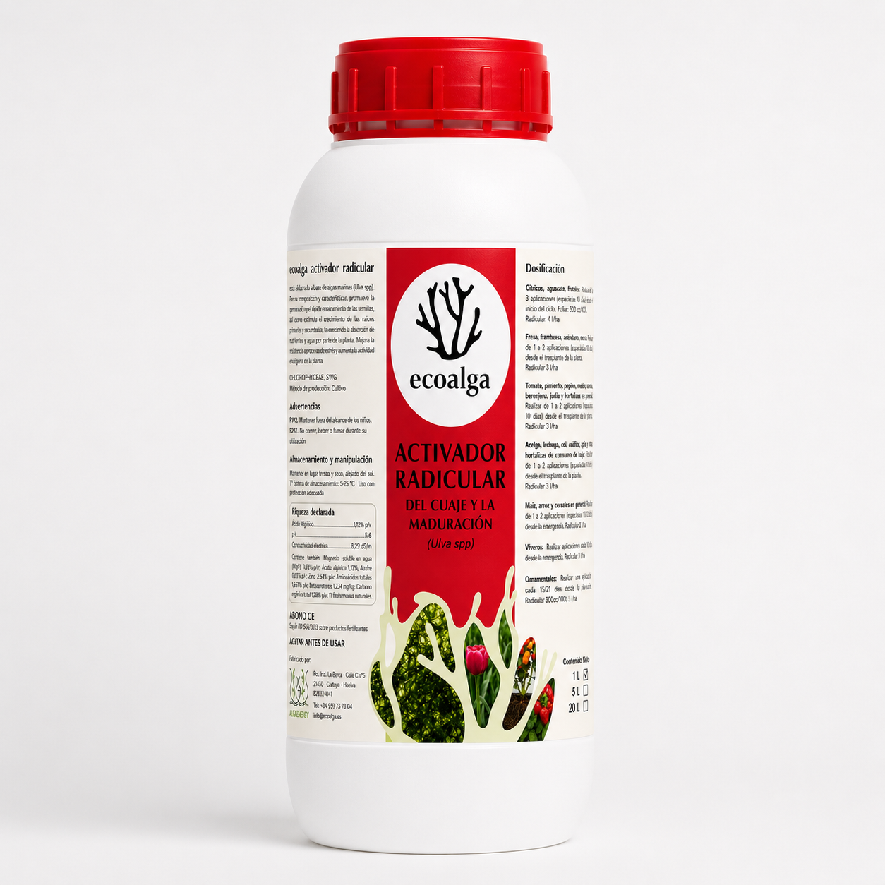 Ecoalga Activador Radicular 1L vista frontal formato-1l