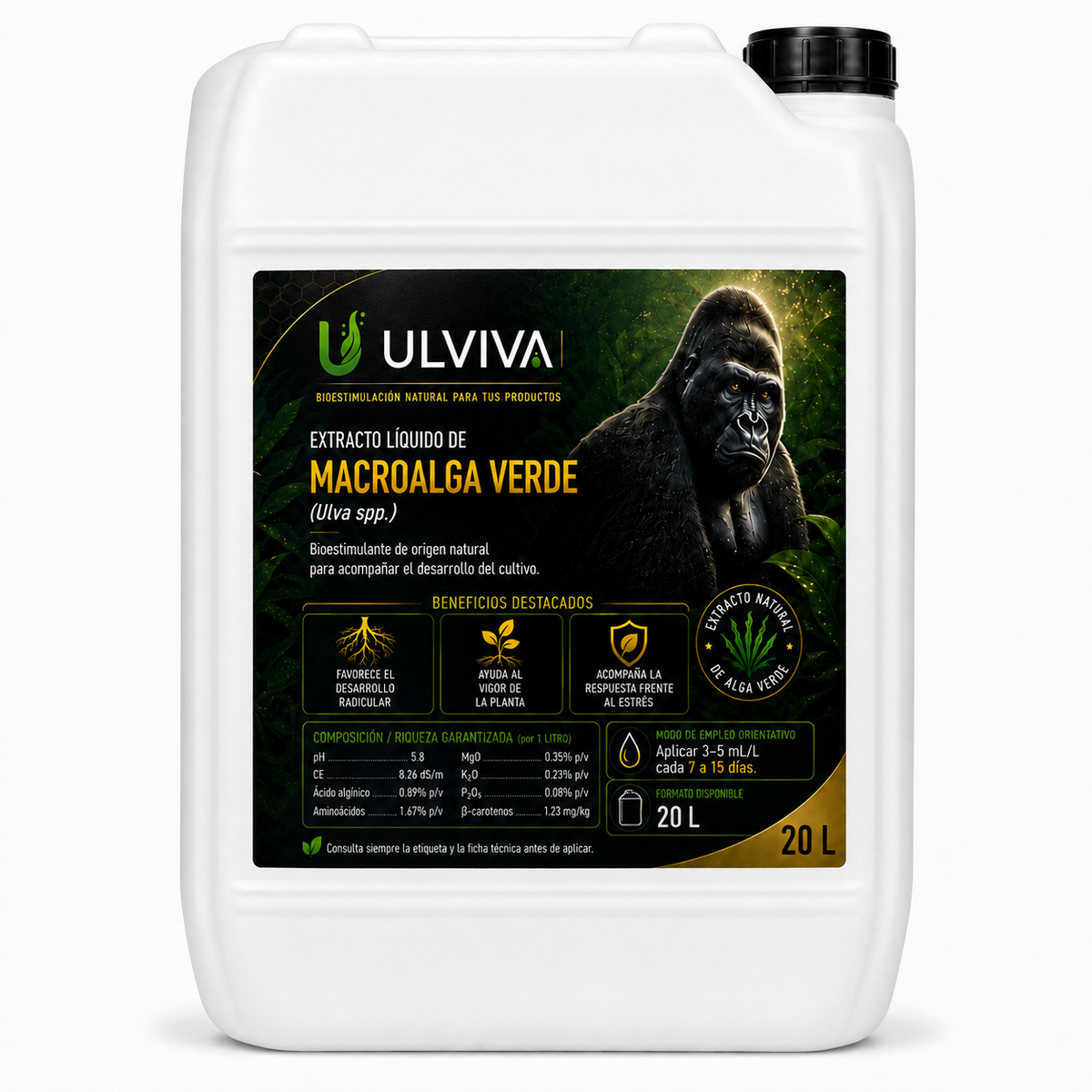 Ulviva — extracto líquido de macroalga verde