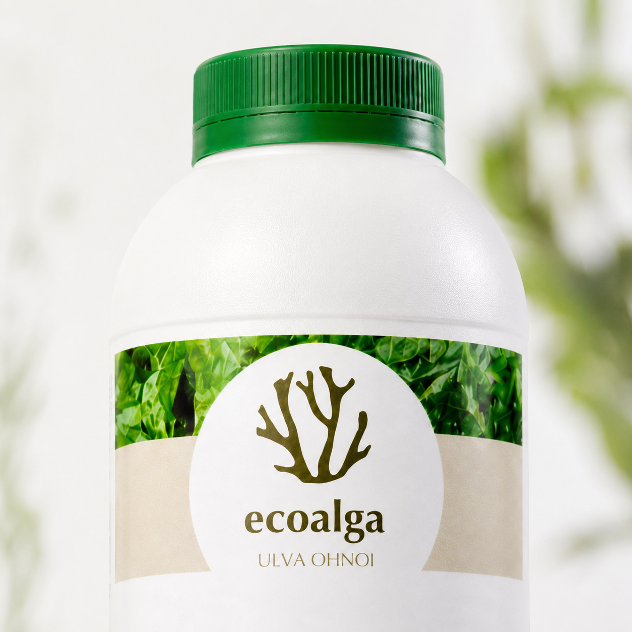 Botella ecoalga 1L detalle de etiqueta formato-1l
