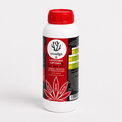 ecoalga Optimax Roots Grow Bloom 1L vista tres cuartos formato-1l